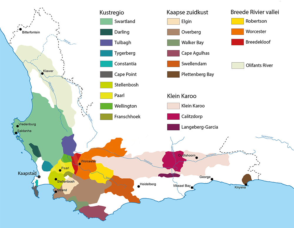 wijngebieden zuid afrika